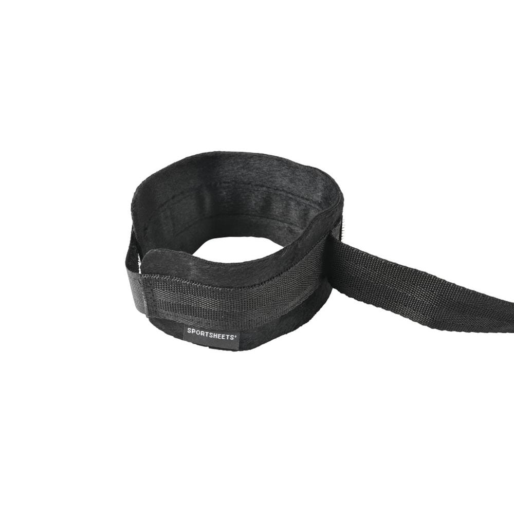 SPORTSHEETS Velvet Noir Adjustable Hog Tie & Cuff Set - Black Restraints - BONDAGE - TOYS - Mr and Mrs D's