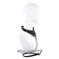 SPORTSHEETS Velvet Noir Collar & Leash - Black Restraint & Leash - Mr and Mrs D's
