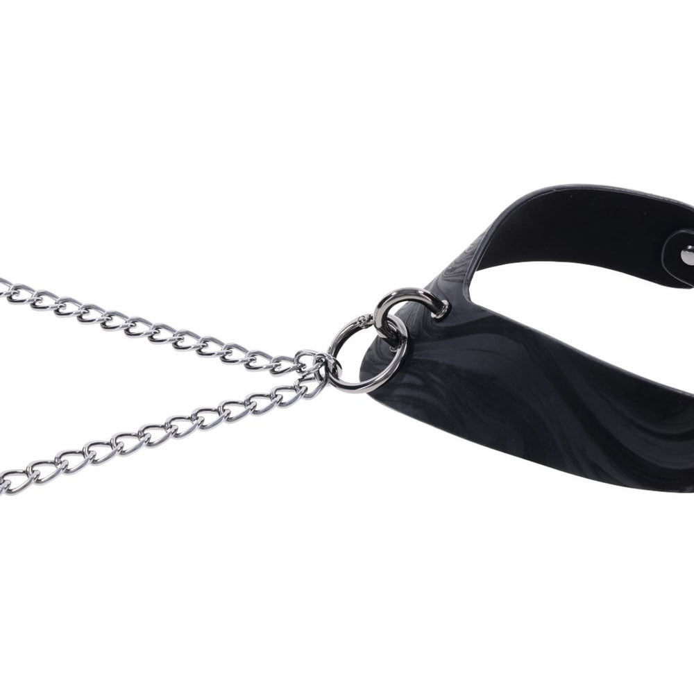 SPORTSHEETS Velvet Noir Collar & Removable Clamps - Black Neck & Nipple Restraints - Mr and Mrs D's