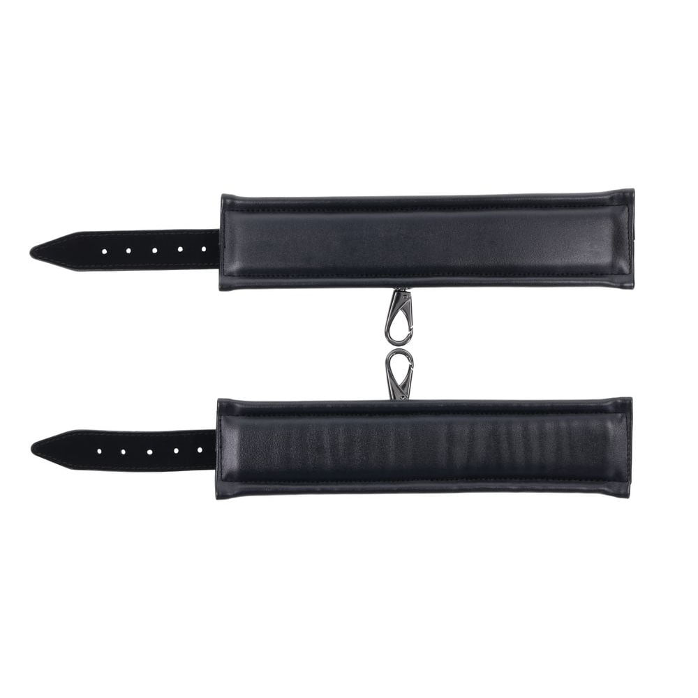SPORTSHEETS Velvet Noir Handcuffs - Black Adjustable Cuff Restraints - Mr and Mrs D's