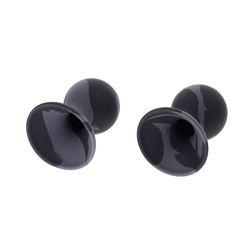SPORTSHEETS Velvet Noir Silicone Nipple Suckers - Black/Grey Nipple Suckers - Set of 2 - BONDAGE - TOYS - Mr and Mrs D's