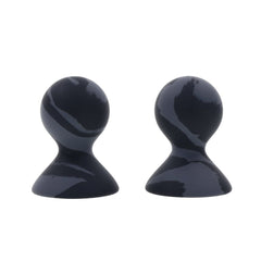 SPORTSHEETS Velvet Noir Silicone Nipple Suckers - Black/Grey Nipple Suckers - Set of 2 - BONDAGE - TOYS - Mr and Mrs D's