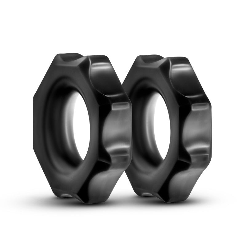 Stay Hard Nutz - Black Cock Rings - Set of 2 - COCK RINGS - Mr and Mrs D's