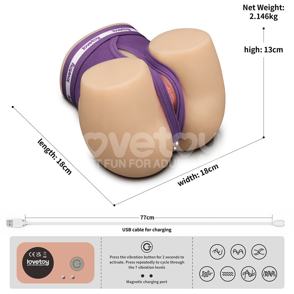 Streetgirls Vibrating Masturbator Dual Motor Sensation Pulse - Flesh USB Rechargeable - MASTURBATORS - Mr and Mrs D's