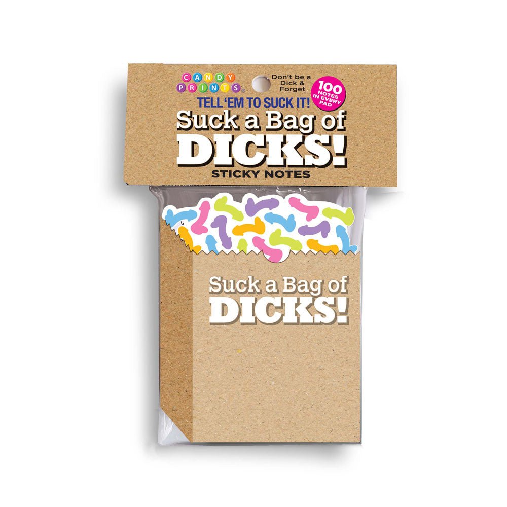 Suck A Bag Of Dicks! Sticky Notes - Novelty Sticky Notes - 100 Pack - Mr and Mrs D's