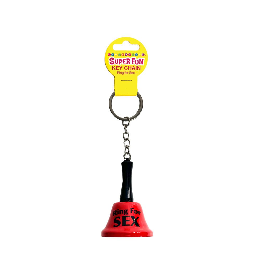 Super Fun Key Chain - Ring For Sex - Novelty Bell Keychain - Mr and Mrs D's