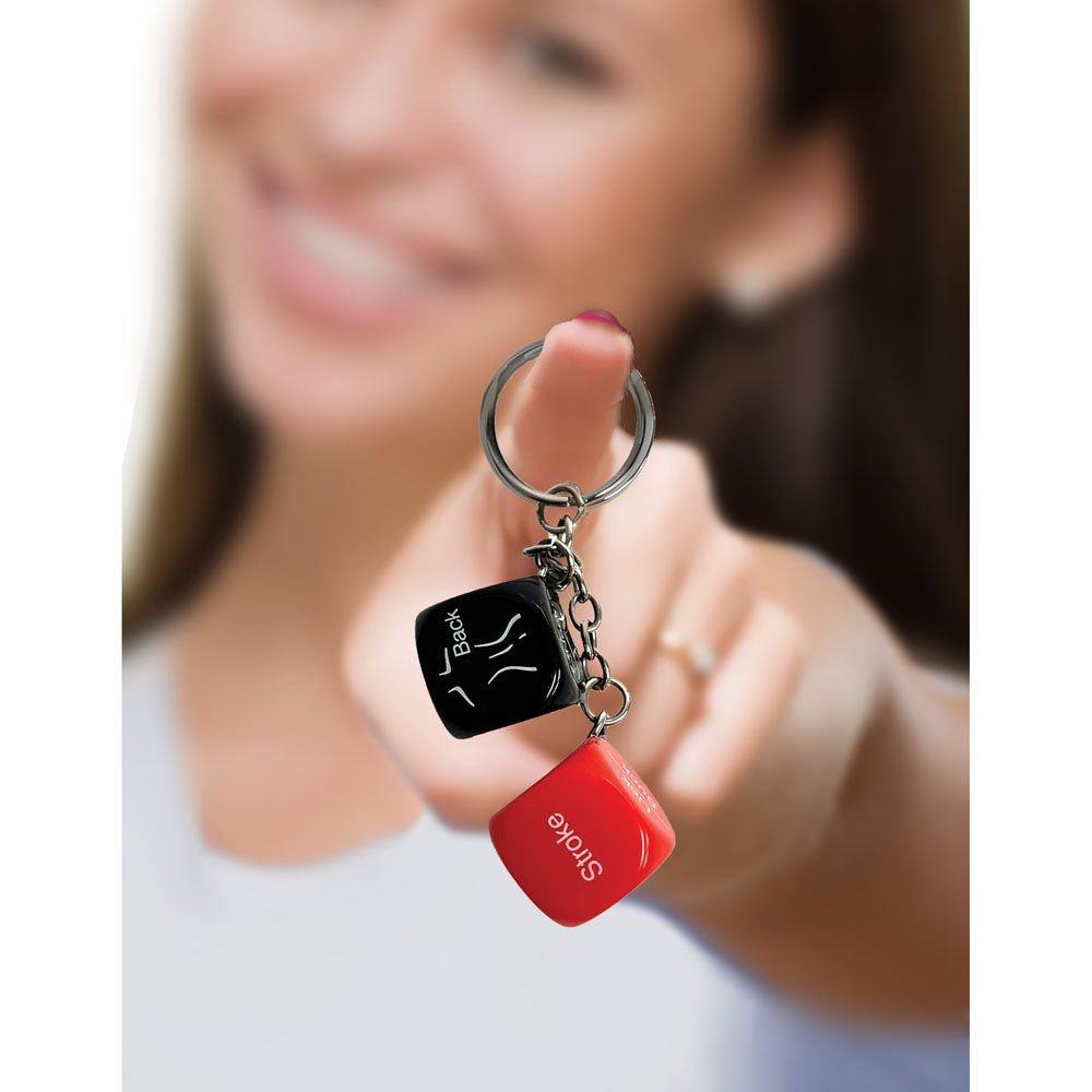 Super Fun Key Chain - Sex Dice - Erotic Dice Novelty Keychain - NOVELTIES - Mr and Mrs D's