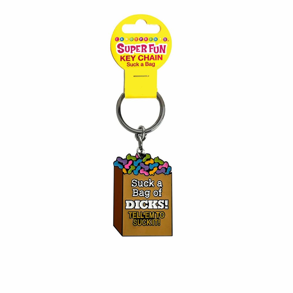 Super Fun Key Chain - Suck A Bag - Novelty Keychain - Mr and Mrs D's