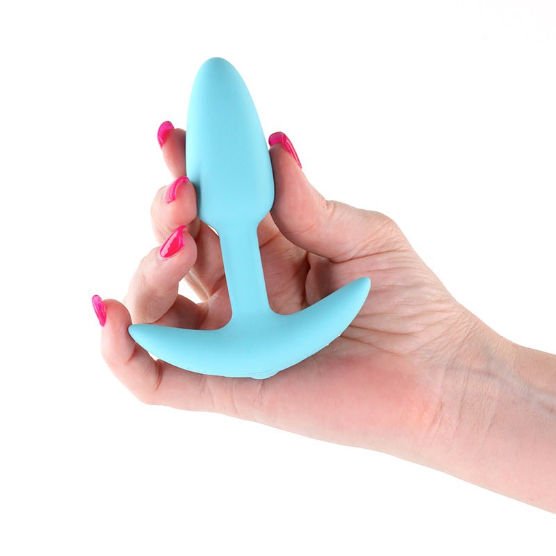 Techno - Trance - Blue 10.9 cm USB Rechargeable Butt Plug with App Control - ANAL TOYS - Mr and Mrs D's