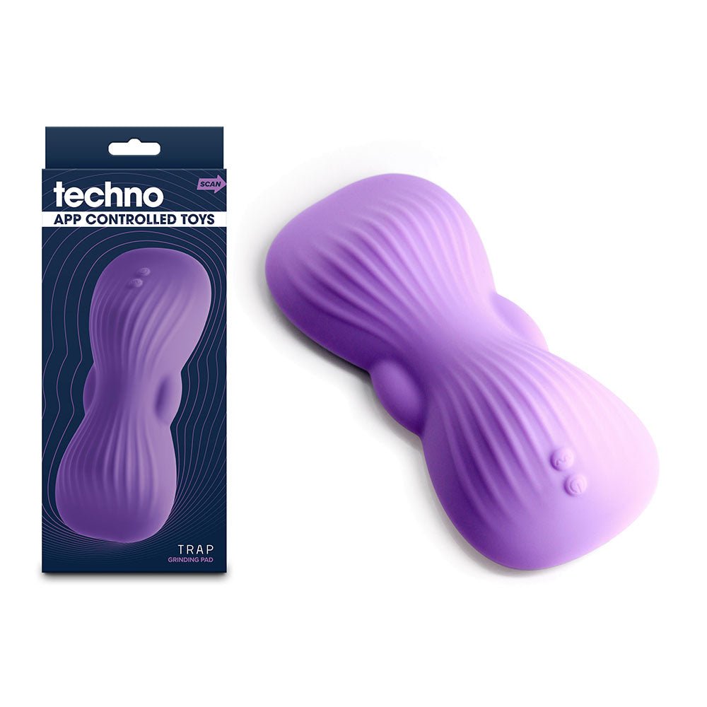 Techno - Trap - Purple - Purple USB Rechargeable Vibrating Grind Pad with App Control - Mr and Mrs D's