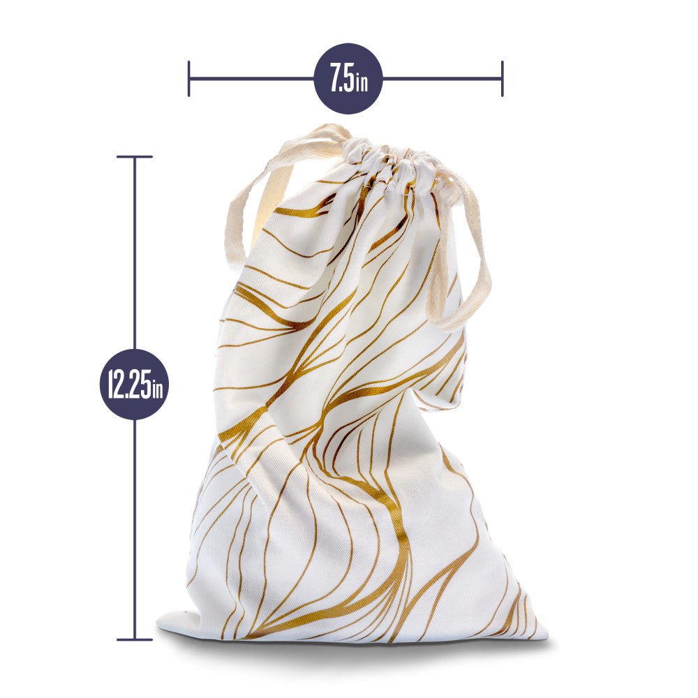 The Collection Embrace - Cotton Sex Toy Storage Bag - White - HEALTH CARE - Mr and Mrs D's