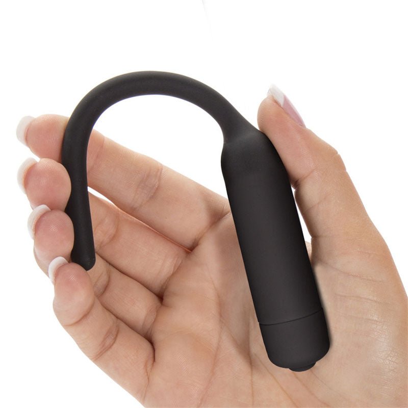 Ultimate Silicone Vibrating Urethral Dilator - Black Vibrating Urethral Sound - BONDAGE - TOYS - Mr and Mrs D's