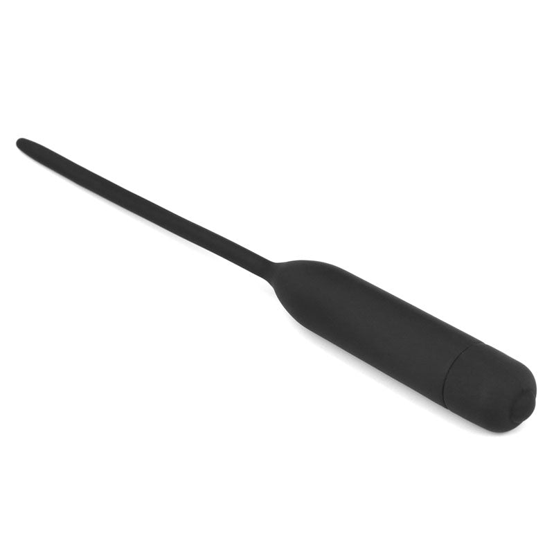 Ultimate Silicone Vibrating Urethral Dilator - Black Vibrating Urethral Sound - BONDAGE - TOYS - Mr and Mrs D's