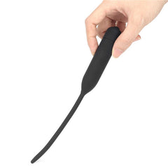 Ultimate Silicone Vibrating Urethral Dilator - Black Vibrating Urethral Sound - BONDAGE - TOYS - Mr and Mrs D's