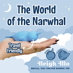 Unihorn of the Sea - Neigh Mo - The Narwhal - Blue USB Rechargeable Dual Motor Stimulator - Mr and Mrs D's