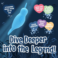 Unihorn of the Sea - Neigh Mo - The Narwhal - Blue USB Rechargeable Dual Motor Stimulator - Mr and Mrs D's