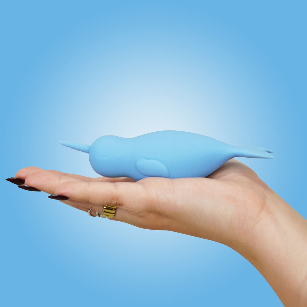 Unihorn of the Sea - Neigh Mo - The Narwhal - Blue USB Rechargeable Dual Motor Stimulator - Mr and Mrs D's