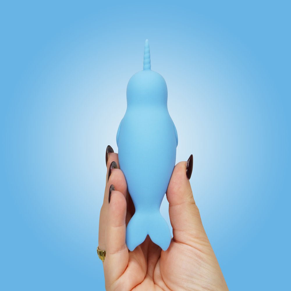 Unihorn of the Sea - Neigh Mo - The Narwhal - Blue USB Rechargeable Dual Motor Stimulator - Mr and Mrs D's
