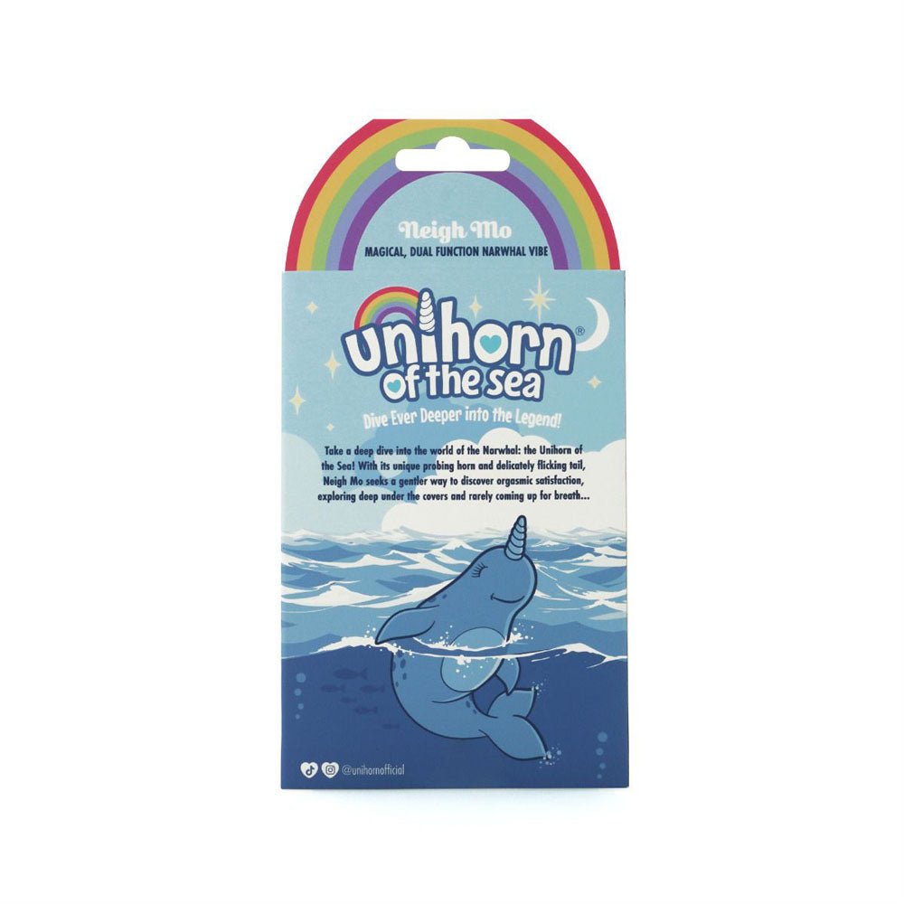 Unihorn of the Sea - Neigh Mo - The Narwhal - Blue USB Rechargeable Dual Motor Stimulator - Mr and Mrs D's