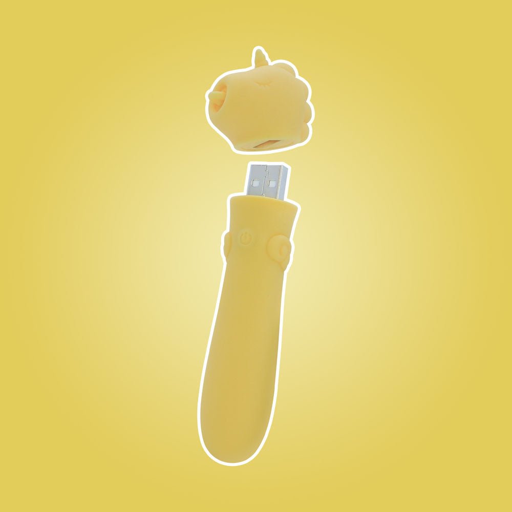 Unihorn - USB Bullet - Bean Blossom - Yellow USB Rechargeable Vibrating Bullet - Mr and Mrs D's