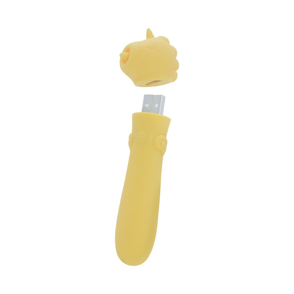 Unihorn - USB Bullet - Bean Blossom - Yellow USB Rechargeable Vibrating Bullet - Mr and Mrs D's