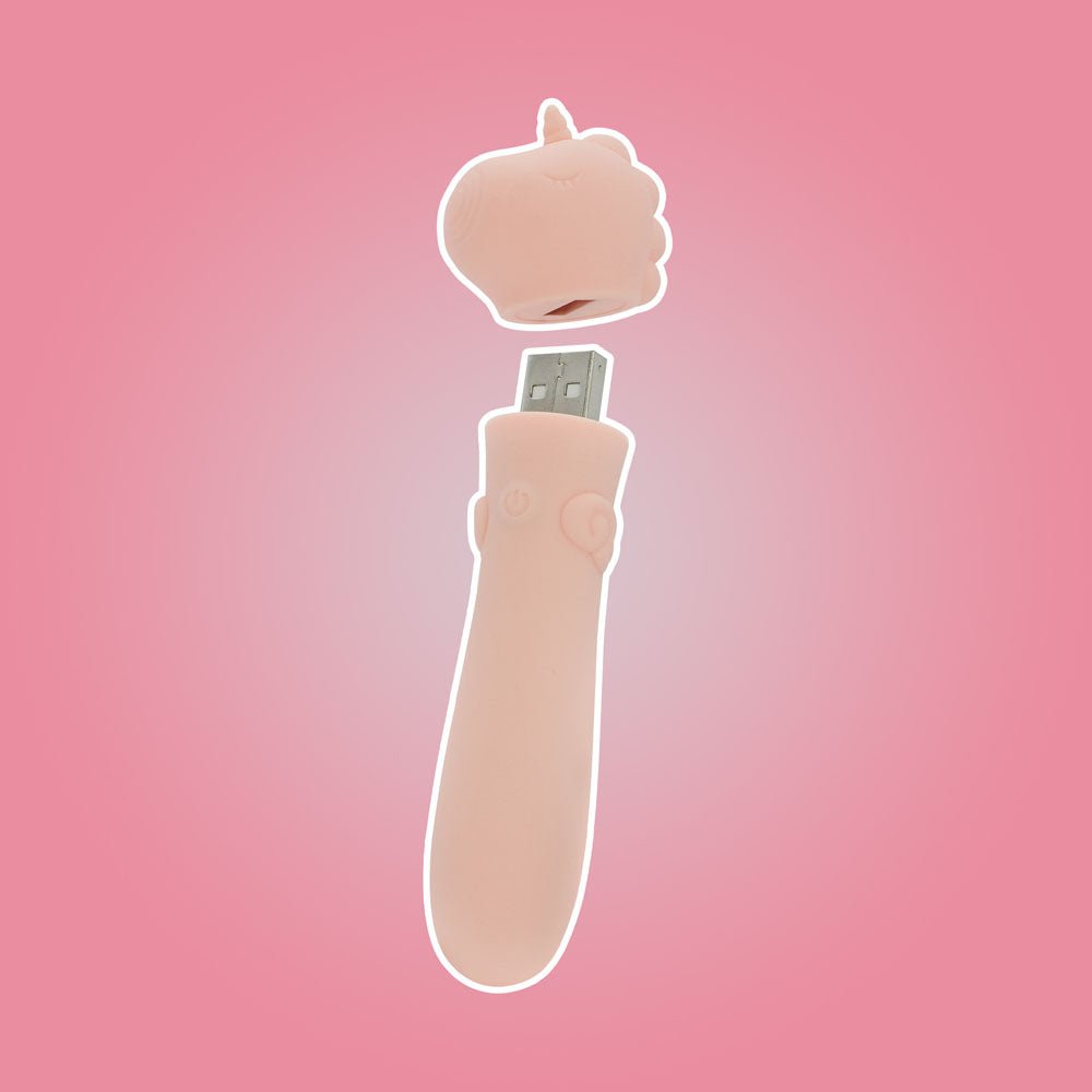 Unihorn - USB Bullet - Heart Throb - Coral USB Rechargeable Vibrating Bullet - BULLETS & EGGS - Mr and Mrs D's