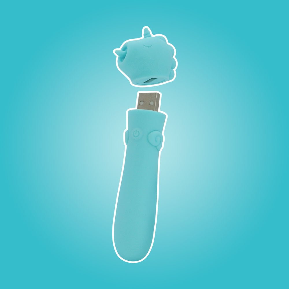 Unihorn - USB Bullet - Mount'n Peak - Teal USB Rechargeable Vibrating Bullet - Mr and Mrs D's