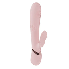 VIVE Fronda - Pink - Pink 25 cm USB Rechargeable Tapping Rabbit Vibrator - Mr and Mrs D's