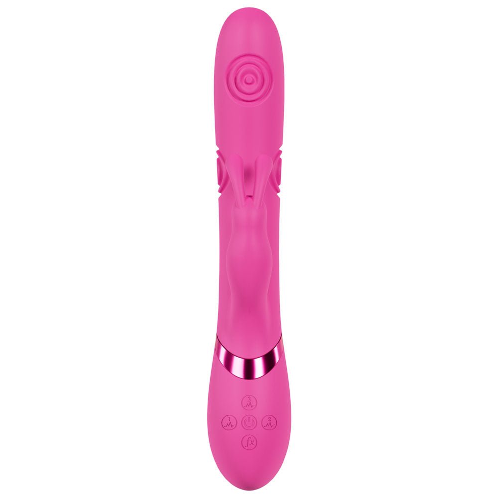 VIVE Mimi - Pink - Pink 25 cm USB Rechargeable Vibrating & Tapping Rabbit Vibrator - Mr and Mrs D's