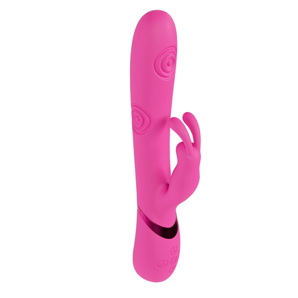 VIVE Mimi - Pink - Pink 25 cm USB Rechargeable Vibrating & Tapping Rabbit Vibrator - Mr and Mrs D's