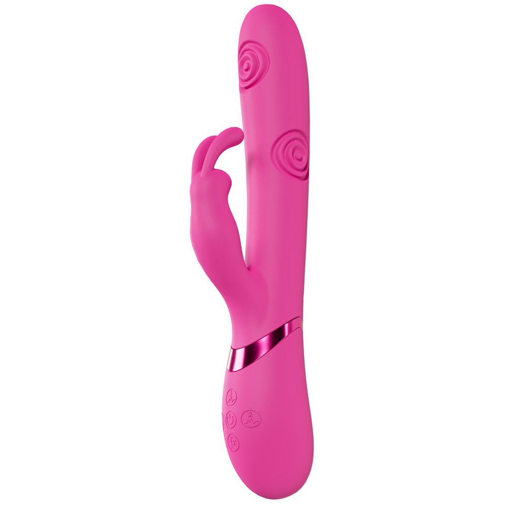 VIVE Mimi - Pink - Pink 25 cm USB Rechargeable Vibrating & Tapping Rabbit Vibrator - Mr and Mrs D's