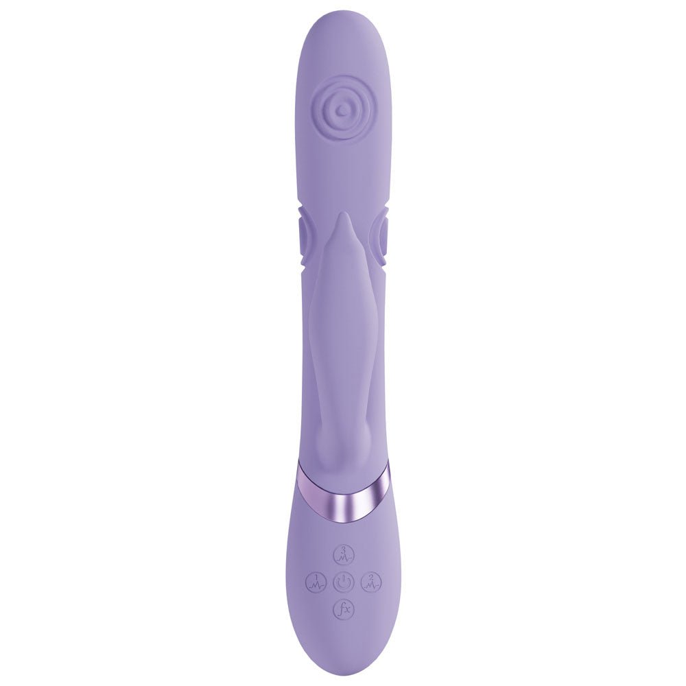 VIVE Pallina - Purple - Purple 25 cm USB Rechargeable Tapping Rabbit Vibrator - Mr and Mrs D's