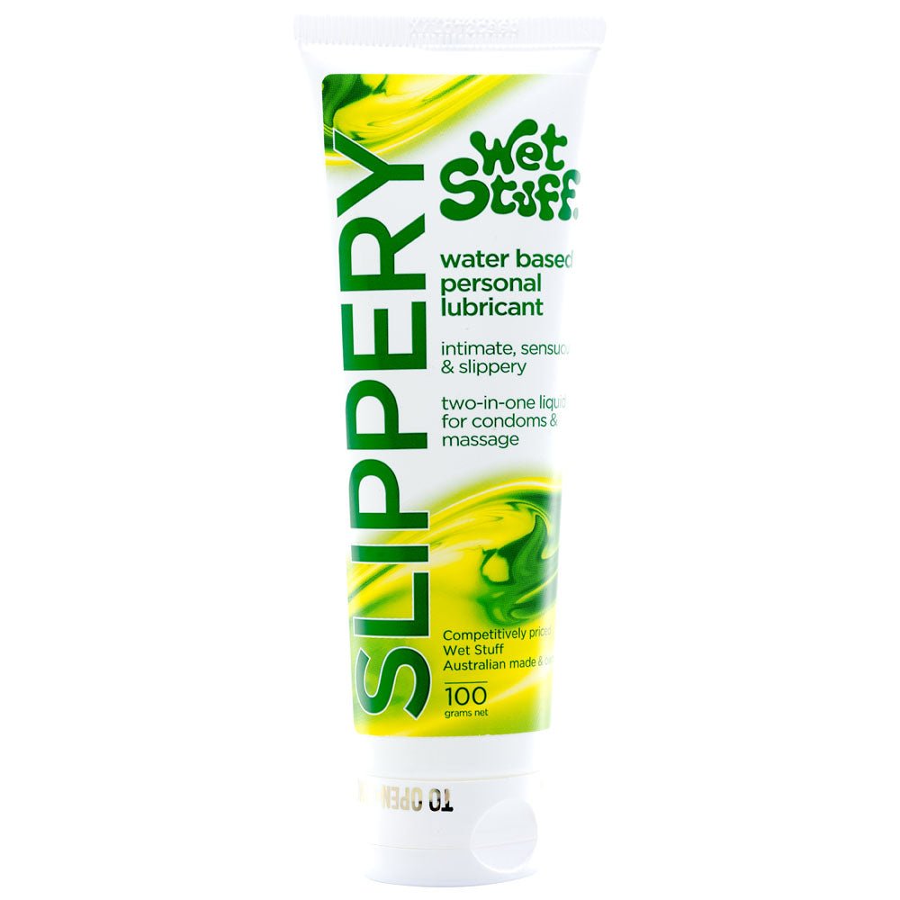 Wet Stuff Slippery - 100g Tube - Water Based Lubricant - 100 gram Tube - Mr and Mrs D's