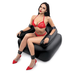 Whipsmart Inflatable Bondage Chair - Black 6'' Vibrating Dong - MACHINES - Mr and Mrs D's