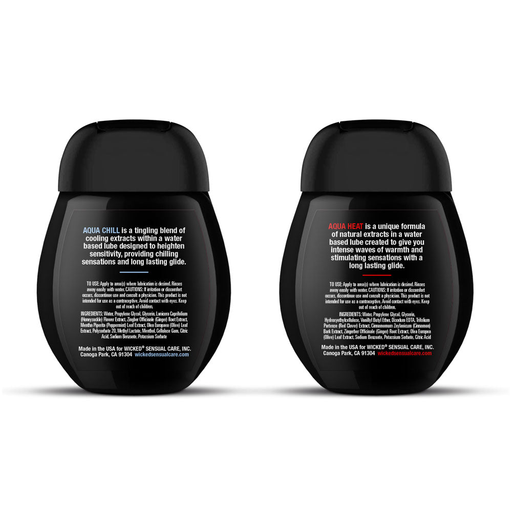 Wicked Sensation Kit - Warming & Cooling Water Based Lubricants - 2 Pack of 120 ml Bottles - LOTIONS & LUBES - Mr and Mrs D's