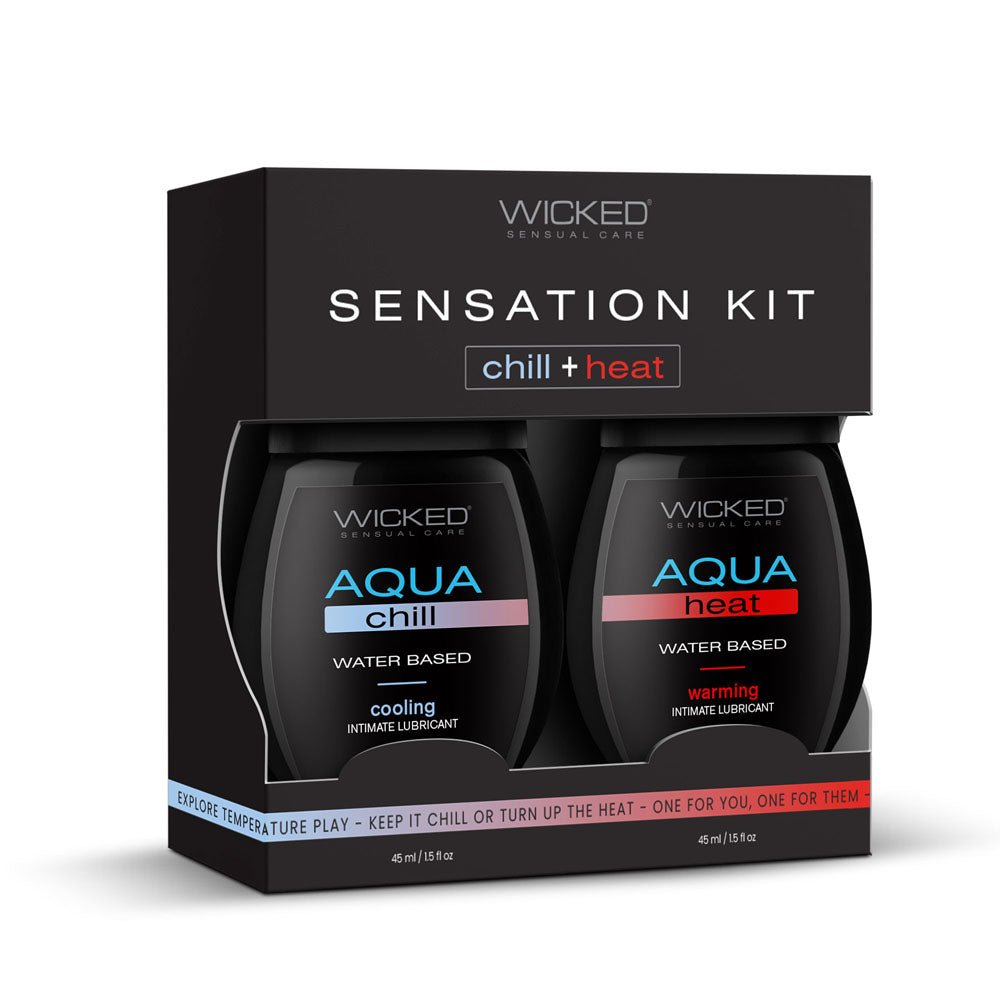 Wicked Sensation Kit - Warming & Cooling Water Based Lubricants - 2 Pack of 120 ml Bottles - LOTIONS & LUBES - Mr and Mrs D's
