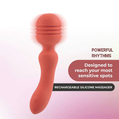 Xciter - Orange - Orange 16.5 cm USB Rechargeable Massage Wand - VIBRATORS - Mr and Mrs D's