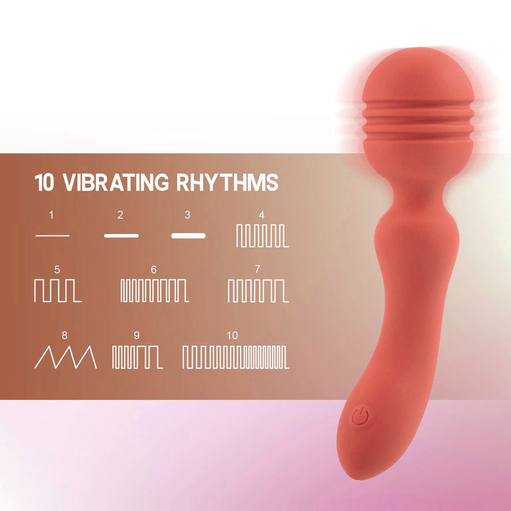 Xciter - Orange - Orange 16.5 cm USB Rechargeable Massage Wand - VIBRATORS - Mr and Mrs D's