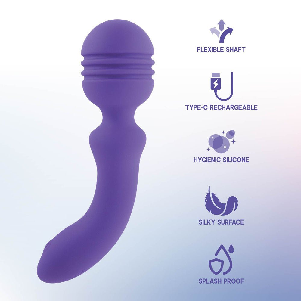 Xciter - Purple - Purple 16.5 cm USB Rechargeable Massage Wand - VIBRATORS - Mr and Mrs D's