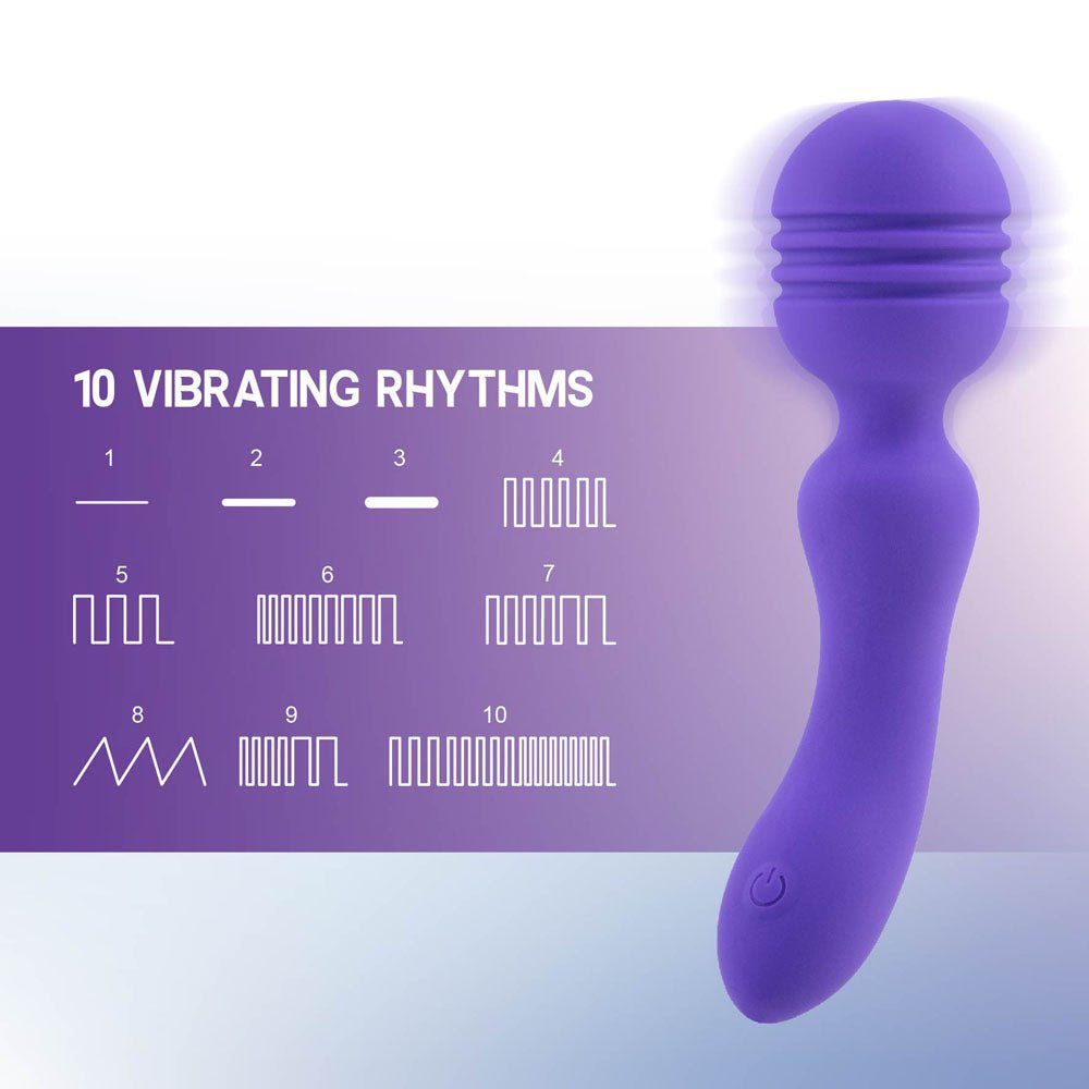 Xciter - Purple - Purple 16.5 cm USB Rechargeable Massage Wand - VIBRATORS - Mr and Mrs D's