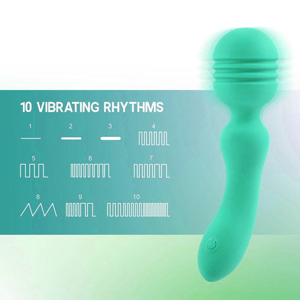 Xciter - Teal - Teal 16.5 cm USB Rechargeable Massage Wand - VIBRATORS - Mr and Mrs D's