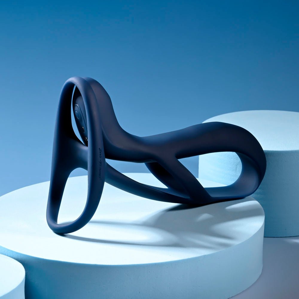 Zero Tolerance BIG TIME - Navy Blue USB Rechargeable Vibrating Penis Sleeve with Wireless Remote - Mr and Mrs D's