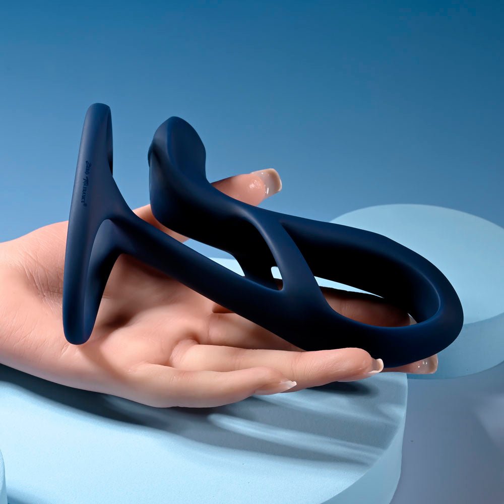 Zero Tolerance BIG TIME - Navy Blue USB Rechargeable Vibrating Penis Sleeve with Wireless Remote - Mr and Mrs D's