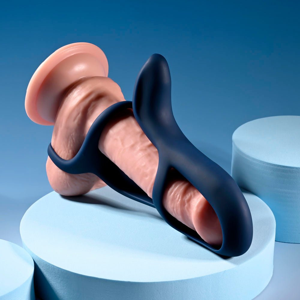 Zero Tolerance BIG TIME - Navy Blue USB Rechargeable Vibrating Penis Sleeve with Wireless Remote - Mr and Mrs D's