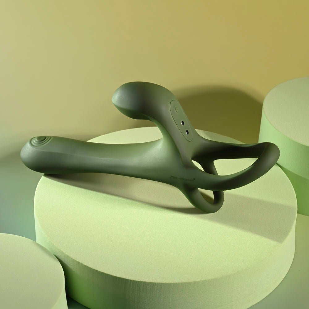 Zero Tolerance STRAP, TAP & GO - Green USB Rechargeable Vibrating & Tapping Penis Sleeve with Wireless Remote - Mr and Mrs D's