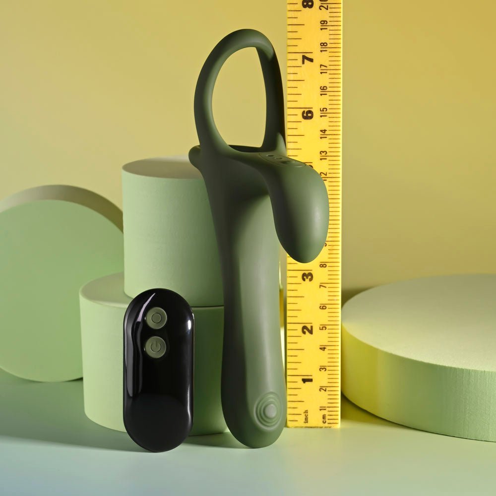 Zero Tolerance STRAP, TAP & GO - Green USB Rechargeable Vibrating & Tapping Penis Sleeve with Wireless Remote - Mr and Mrs D's