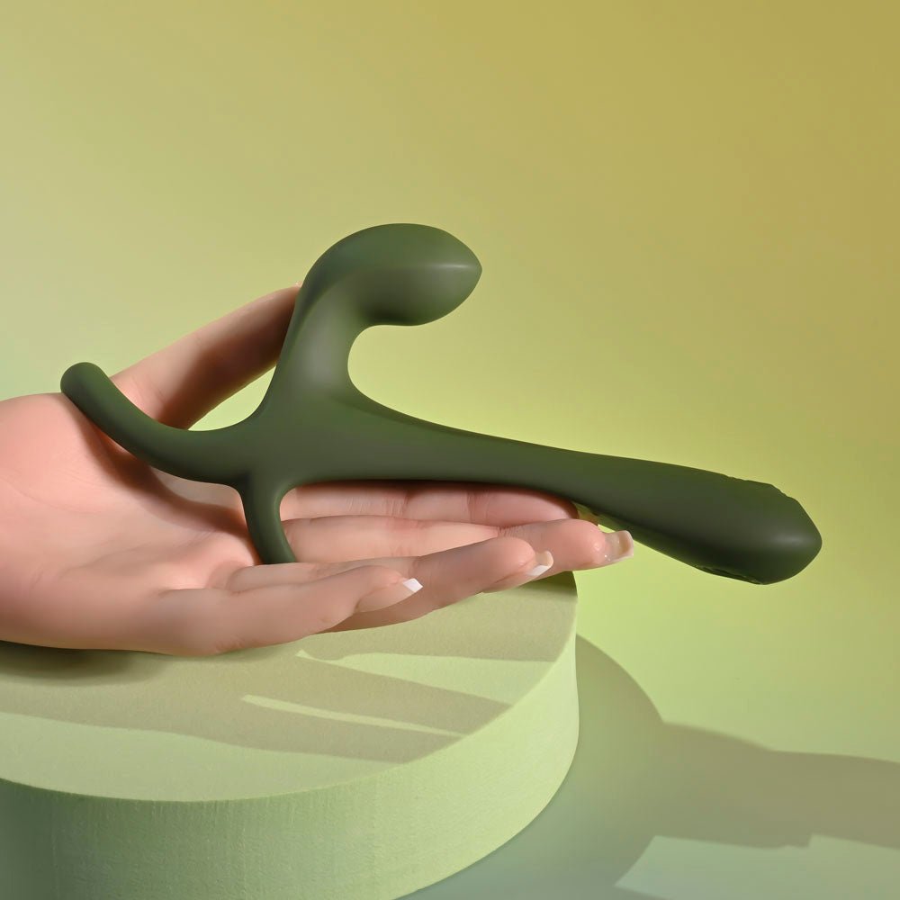 Zero Tolerance STRAP, TAP & GO - Green USB Rechargeable Vibrating & Tapping Penis Sleeve with Wireless Remote - Mr and Mrs D's