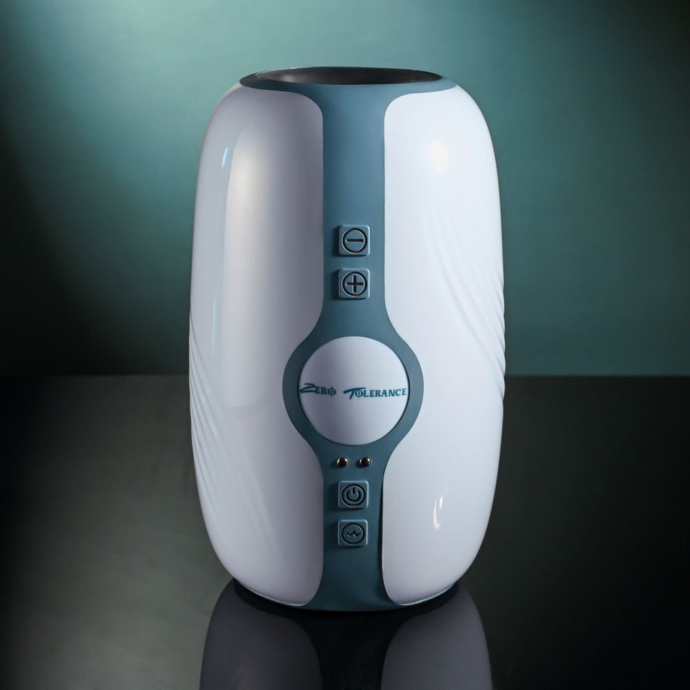Zero Tolerance TOUCHDOWN - White 15 cm USB Rechargeable Vibrating & Tightening Stroker - Mr and Mrs D's