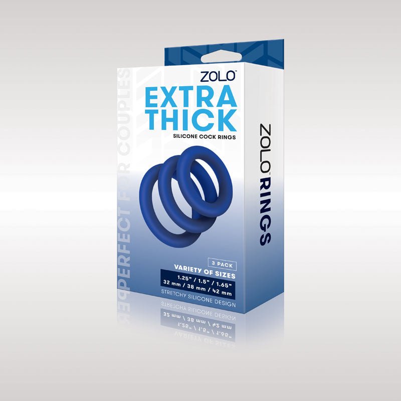 Zolo Extra Thick Silicone Cock Rings 3 - Pack LP - Mr and Mrs D's