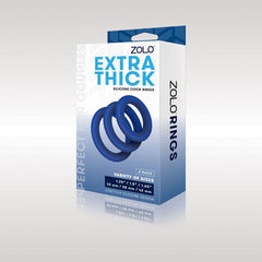 Zolo Extra Thick Silicone Cock Rings 3 - Pack LP - Mr and Mrs D's